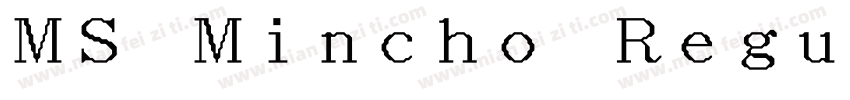 MS Mincho Regular字体转换